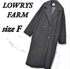 ローリーズファーム チェスターコート ベルト付き リボン F ダブルブレスト