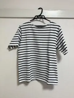 GLOBAL WORK ボーダーTシャツ 半袖 ホワイト ネイビー