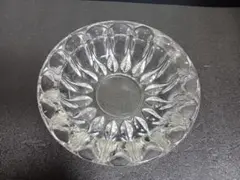 ガラス製　灰皿　円形　昭和レトロ