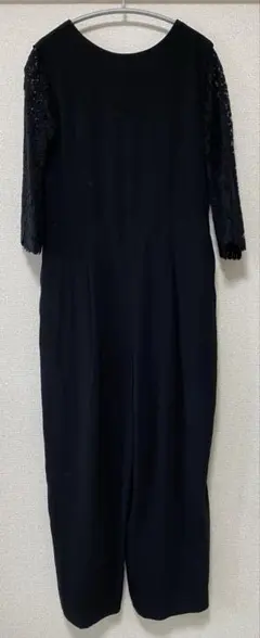 レース袖付きブラックジャンプスーツ 36 セレモニー ロペピクニック