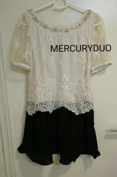 値下げ☆MERCURYDUO シフォン ワンピース レース