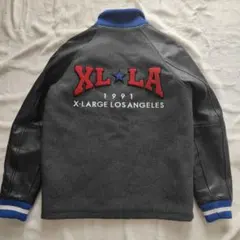 X-LARGE スタジャン グレー/ブラック/ブルー L