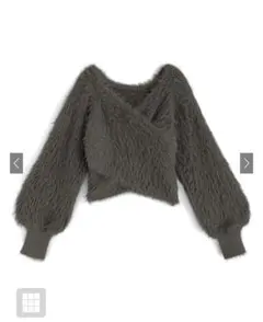 フェザーニットカシュクールトップス[kz448]