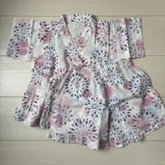 【美品】apres les cours 甚平 110cm 花火柄 女の子