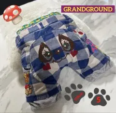 GRAND GROUND 110cm～ 刺繍アニマル チェック柄ハーフパンツ 5