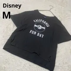Disney ディズニー 半袖Tシャツ 黒 ミッキー プリント 綿 トップス/Mのサムネイル