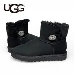 希少サイズ UGG ムートンブーツ Bailey Bling スワロフスキー 黒