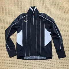 PUMA ストライプジャージ ブラック/ホワイト