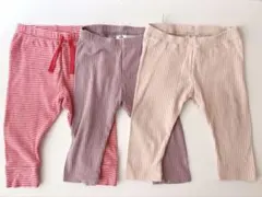 【3枚セット】70 babyGAP H&M レギンス パンツ まとめ売り 女の子