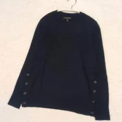 極美品 バナナリパブリック エクストラファイン メリノウール セーター 紺 S