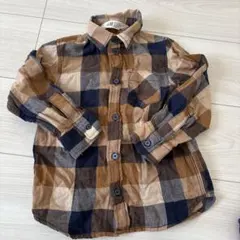 H&M チェック柄長袖シャツ 104