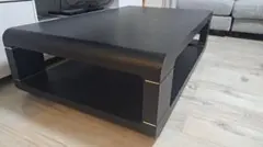 アルモニア　ローテーブル ブラック120cm x 70cm　引き取り限定のサムネイル