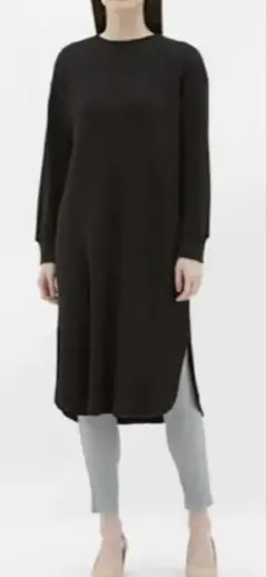 GU ワッフルスリットワンピース M