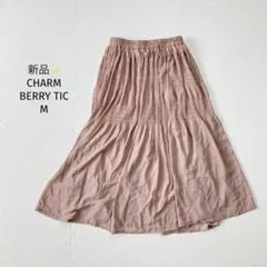 チャームベリーチック ロングスカート【M 】フレア 総ゴム シフォン 新品✨