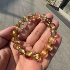 ⭐︎【天然】タイチンルチルクオーツ ブレスレット 11.2mm 35.5g