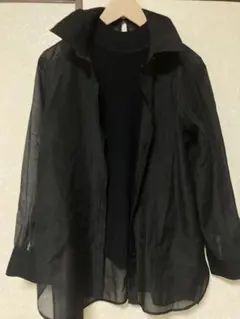 Swingle シアーシャツ×ハイネックリブニットセットのサムネイル