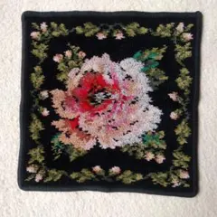 FEILER バラ刺繍タオルハンカチ