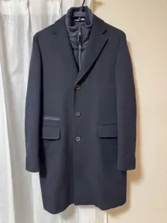 【月末値下げ】未使用　ゼニア　カシミヤ100% チェスターコート ネイビー L 月末値下げ】未使用 ゼニア カシミヤ100% チェスターコート ネイビー L