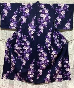【中古】hiromichi nakano 浴衣　桜柄　ダメージ・シワあり A45のサムネイル