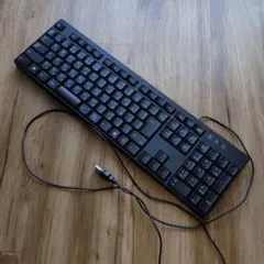 【サイズ60配送】【ジャンク品】ELECOM 有線キーボード TK-FCM085