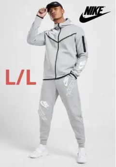 【美品】NIKE TECH FLEECE セットアップ Lサイズグレー