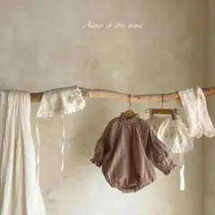 anneshirley　袖リボンロンパース