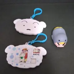 すき家　クレヨンしんちゃん　しろ　パズル キーホルダー　ぶりぶりざえもん　ソフビ