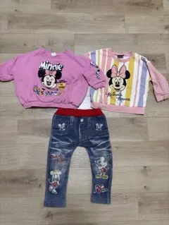 Disney ミニーマウス トップス パンツ 3点セット