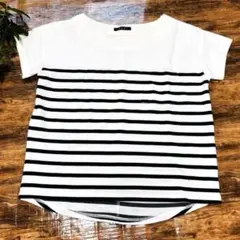 【人気】INGNI ボーダーTシャツ クルーネック モノトーン 定番 カジュアル