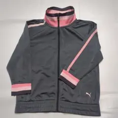 PUMA プーマ トラックジャケット チャコールグレー×ピンク Sサイズのサムネイル