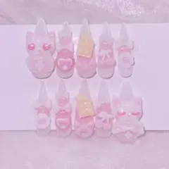 チーク 女児 ゴテゴテ 平成 ネイルチップ 地雷 量産 イベント ライブ 推し