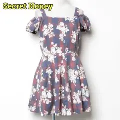 Secret Honey 肩出し　パフスリーブ　花柄　ワンピース　サイズ2のサムネイル