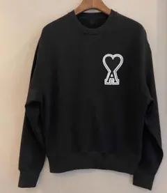 ✨新品✨ ami paris ブラック ハート刺繍 スウェット 男女兼用 LL