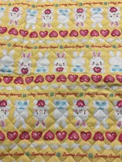 Lovery Angel キルティング　ウサギ　平成レトロ　布　ハンドメイド
