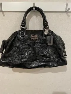 COACH マディソンパテントレザーサブリナ ハンドバッグ 黒 エナメル　y2k
