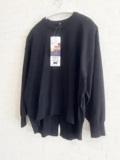 今期新品＊しまむら　CLOSSHI ラクっと！お手軽きちんとニット　L ブラック