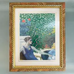 ジャン＝ピエール・カシニョール『バラの木 No.II』複製画 額装 1996年 ジャン＝ピエール・カシニョール『バラの木 No.II』複製画 額装 1996年