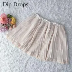 【M】ディップドロップス　プリーツミニスカート　シフォン　裾レース　フェミニンのサムネイル