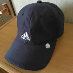 adidas ネイビー キャップ ランニング 刺繍ロゴ フリーサイズ 速乾性