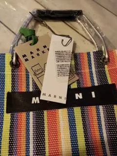 ★『MARN IMARKET』マルチカラー♪レインボ♪ストライプ トートバッグ★