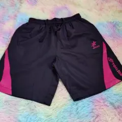 【美品】トアルソン テニス ハーフパンツ S ブラック ピンク 紐付きのサムネイル