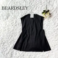 ビアズリー BEARDSLEY ブークレダンボールプルオーバーベスト 黒 ジレ