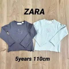 ZARA ザラキッズ 110cm リブ 刺繍 まとめ セット 女の子 ザラ