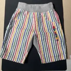 mikiHOUSE バックロゴ7分丈パンツ　マルチカラー