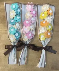 モールフラワー　ブーケ　デイジー　花束　枯れないお花　プレゼント　3本セット