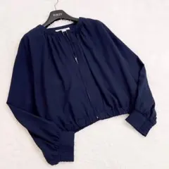 ナチュラルビューティーベーシック　ブルゾン　ネイビー