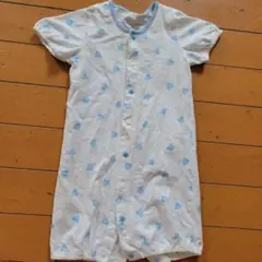 COMME CA ISM 水色魚柄ロンパース 50-70cm