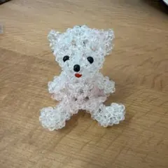 ビーズ製 くまのぬいぐるみ ストラップのサムネイル