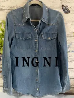 INGNI スタッズ付きデニムシャツ