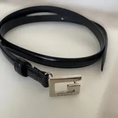 GUCCI ブラックレザー ベルト 856m